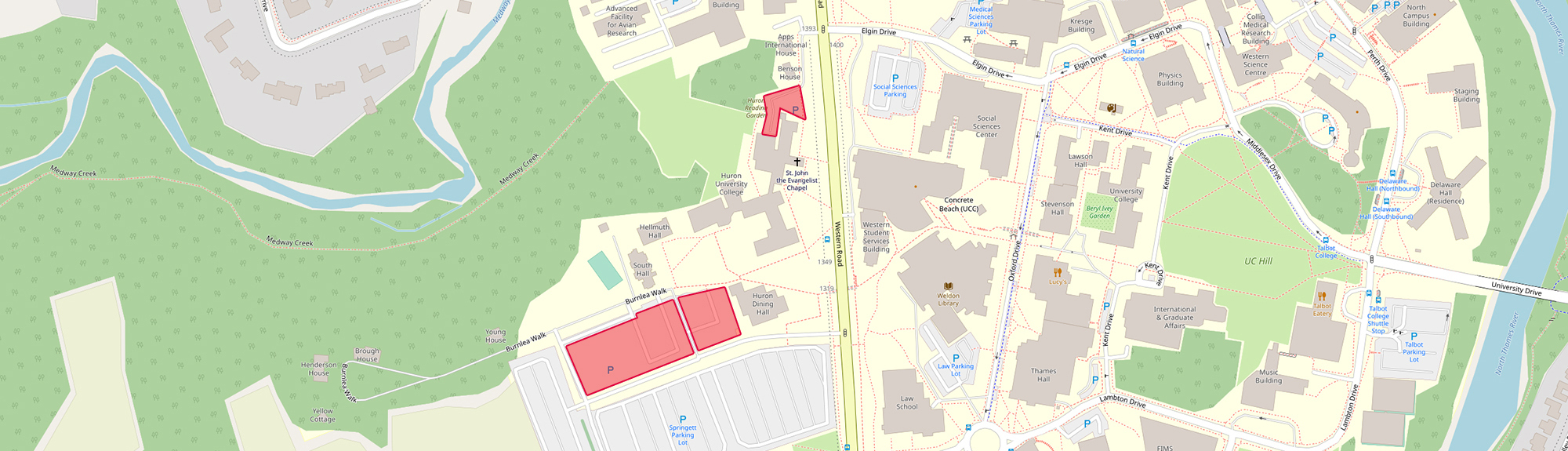 Convocation parking map